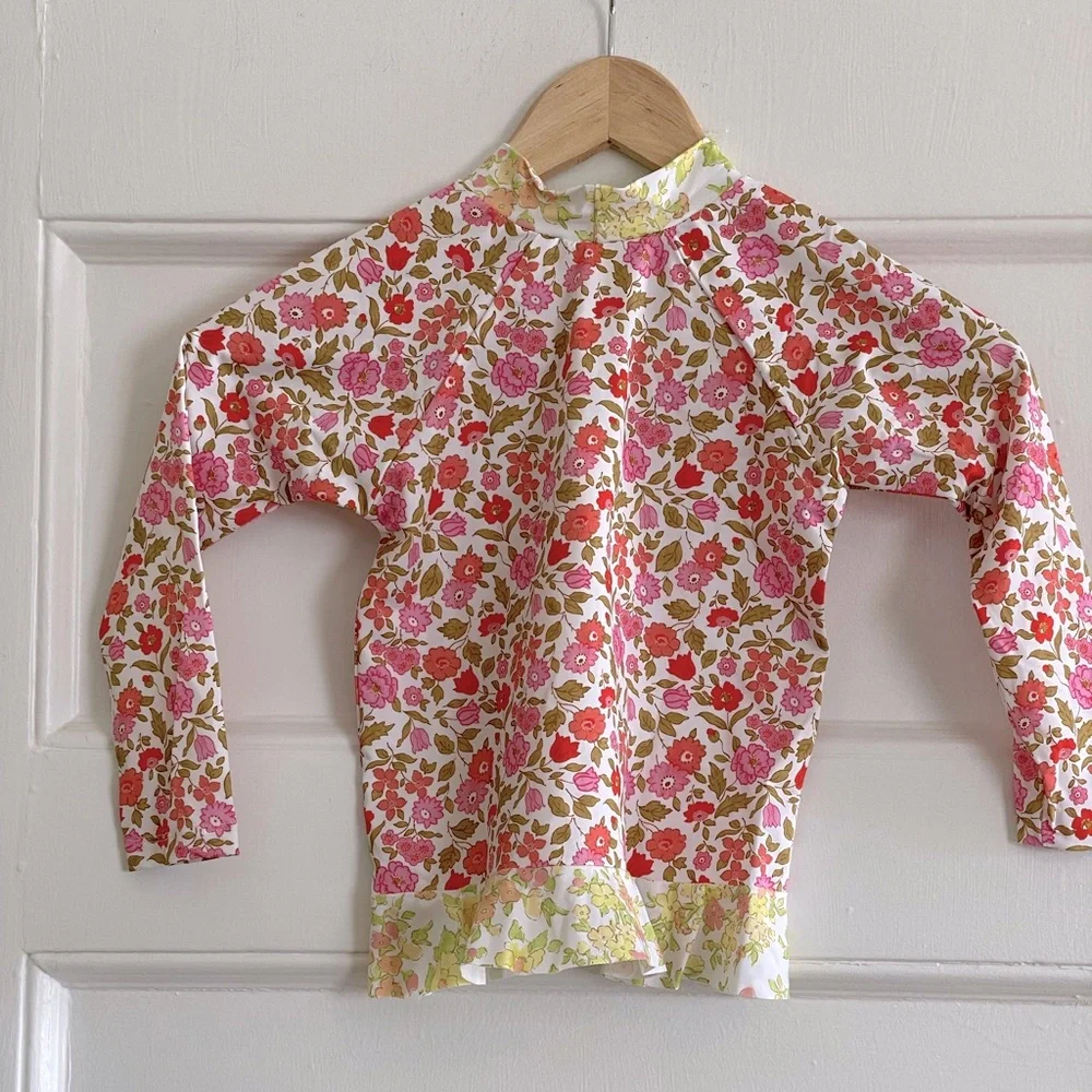 ZIMMERMANN Floral Ruffle Rashguard Top - Girl’s Size 4 - New With Tags - Picture 5 of 7